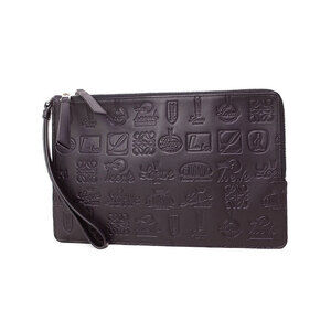 Loewe Anagram leather business bag Brown